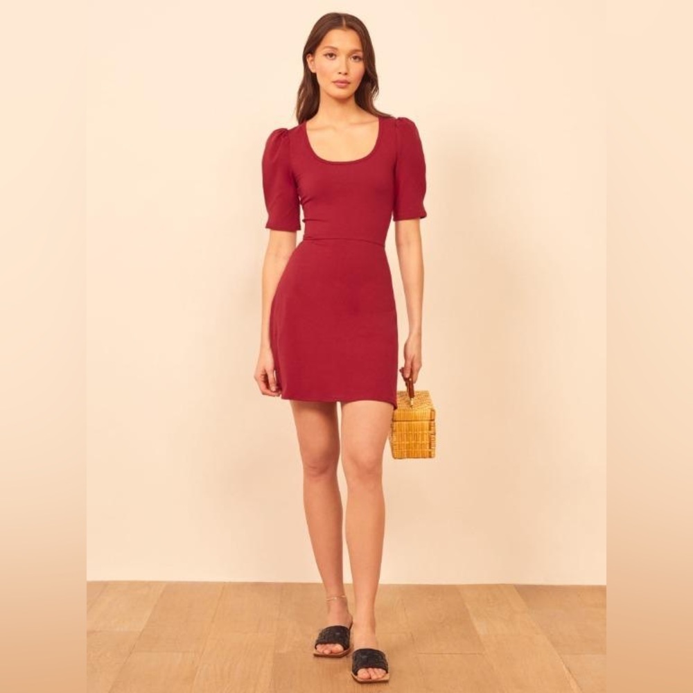 Reformation Alisha Dress in Red